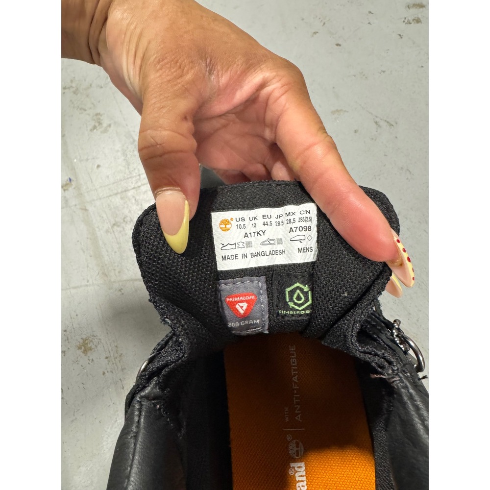 Timberland Field Boots Mens 10.5 Black Waterproof PrimaLoft A17KY A7098 - Picture 7 of 10